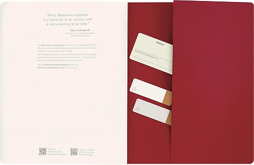 Zeszyt Moleskine Student Cahier XXL (21.6X27.9 cm) Gładki Czerwony/Szkarłatny (Moleskine Student XXL Plain Scarled Red Soft Cover) - 8056999276904